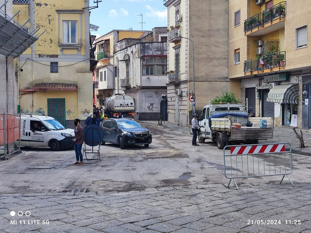 I lavori per via Roma